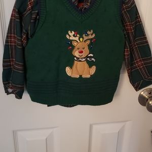 3 piece Christmas reindeer outfit for toddler boy